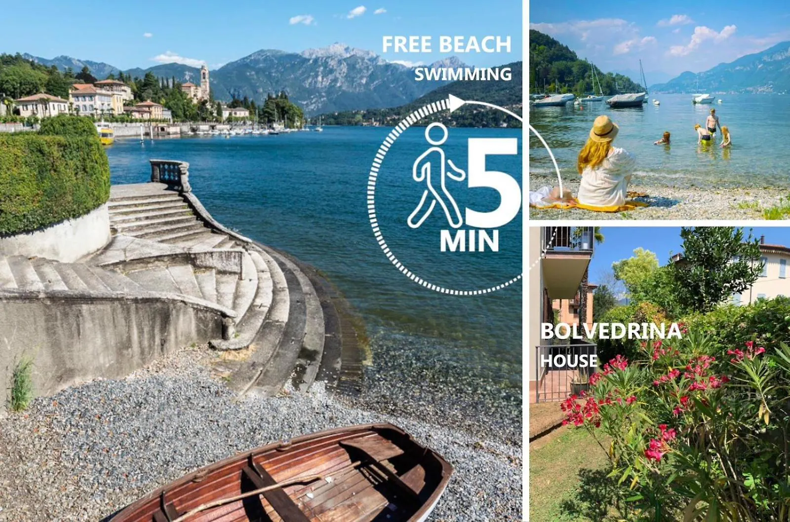 La Bolvedrina - Lake Como Villa Apartments - Garden & First Floor 트레메쪼 이탈리아